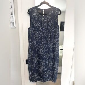 Vintage‎ Pendleton Knee Length Dress Size 14 Blue Cocktail Pleated Career Preppy